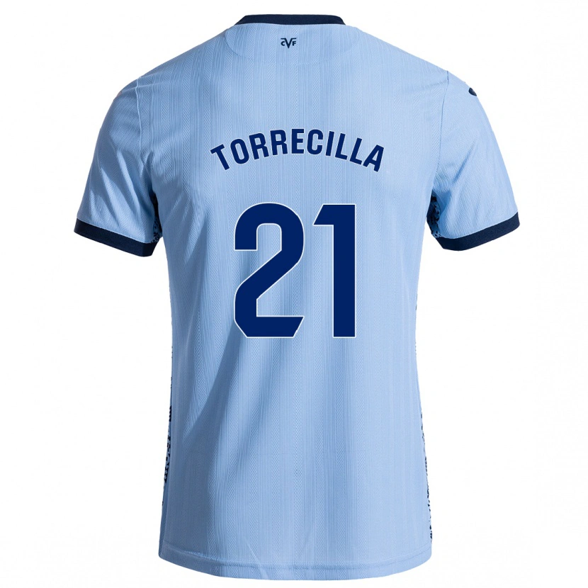 Danxen Kinder Virginia Torrecilla #21 Himmelblau Auswärtstrikot Trikot 2024/25 T-Shirt