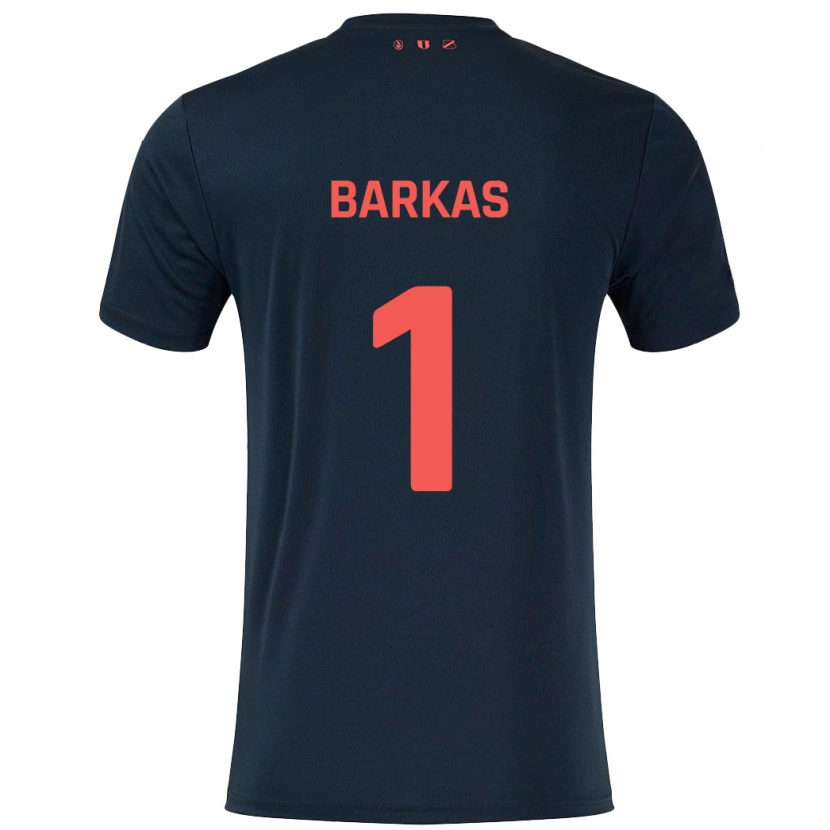 Danxen Kinder Vasilios Barkas #1 Schwarz Rot Auswärtstrikot Trikot 2024/25 T-Shirt