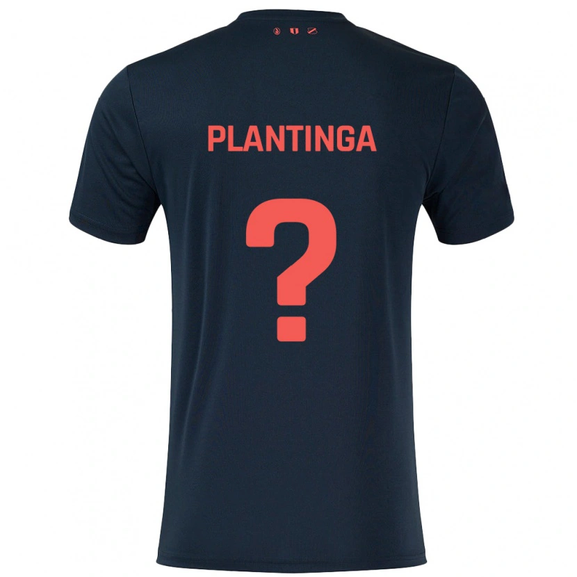 Danxen Kinder Viggo Plantinga #0 Schwarz Rot Auswärtstrikot Trikot 2024/25 T-Shirt