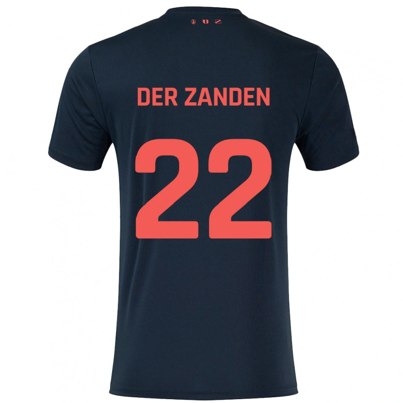 Danxen Kinder Iise Van Der Zanden #22 Schwarz Rot Auswärtstrikot Trikot 2024/25 T-Shirt