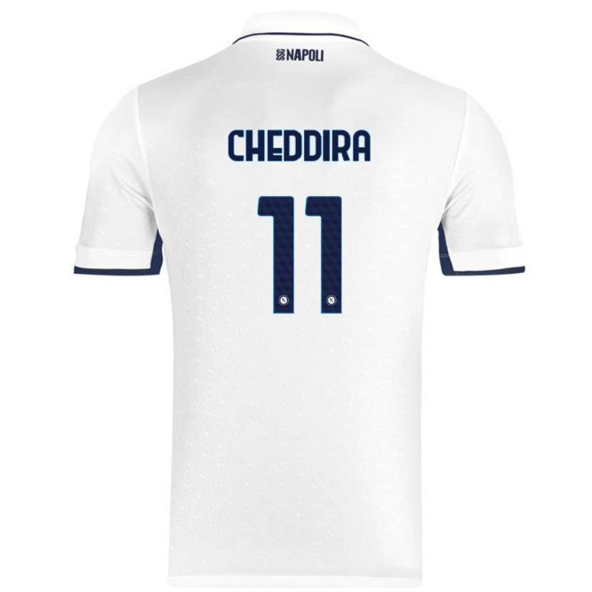 Danxen Kinder Walid Cheddira #11 Weiß Königsblau Auswärtstrikot Trikot 2024/25 T-Shirt