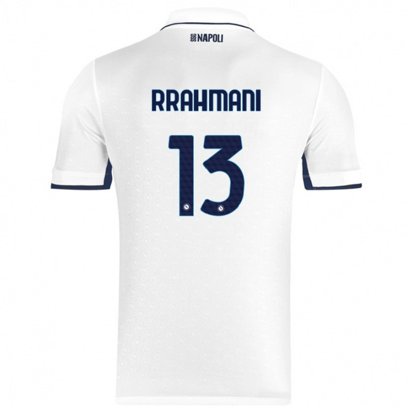 Danxen Kinder Amir Rrahmani #13 Weiß Königsblau Auswärtstrikot Trikot 2024/25 T-Shirt