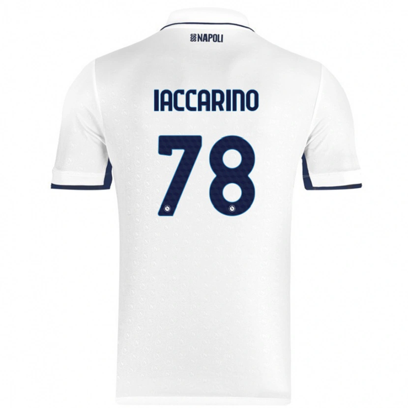 Danxen Kinder Gennaro Iaccarino #78 Weiß Königsblau Auswärtstrikot Trikot 2024/25 T-Shirt