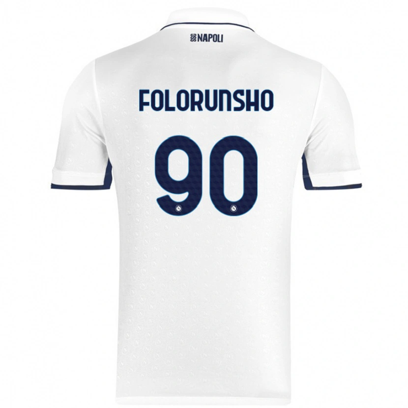 Danxen Kinder Michael Folorunsho #90 Weiß Königsblau Auswärtstrikot Trikot 2024/25 T-Shirt