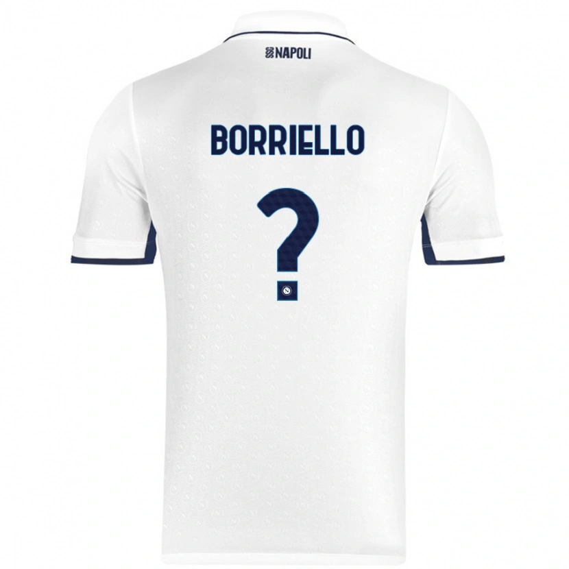 Danxen Kinder Salvatore Borriello #0 Weiß Königsblau Auswärtstrikot Trikot 2024/25 T-Shirt