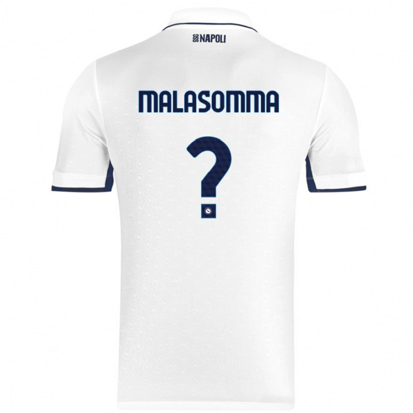 Danxen Kinder Matteo Malasomma #0 Weiß Königsblau Auswärtstrikot Trikot 2024/25 T-Shirt