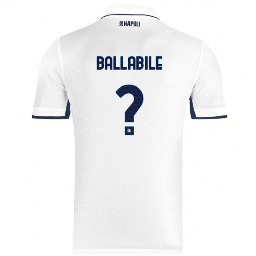 Danxen Kinder Ernesto Ballabile #0 Weiß Königsblau Auswärtstrikot Trikot 2024/25 T-Shirt