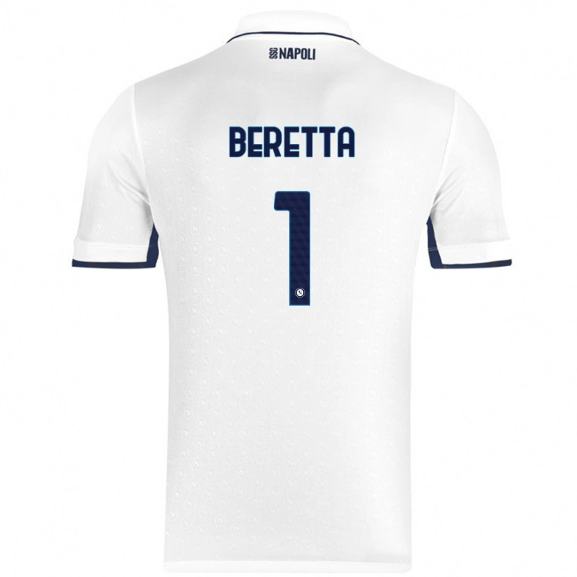 Danxen Kinder Beatrice Beretta #1 Weiß Königsblau Auswärtstrikot Trikot 2024/25 T-Shirt