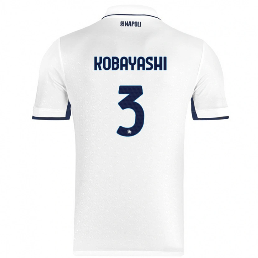 Danxen Kinder Miharu Kobayashi #3 Weiß Königsblau Auswärtstrikot Trikot 2024/25 T-Shirt