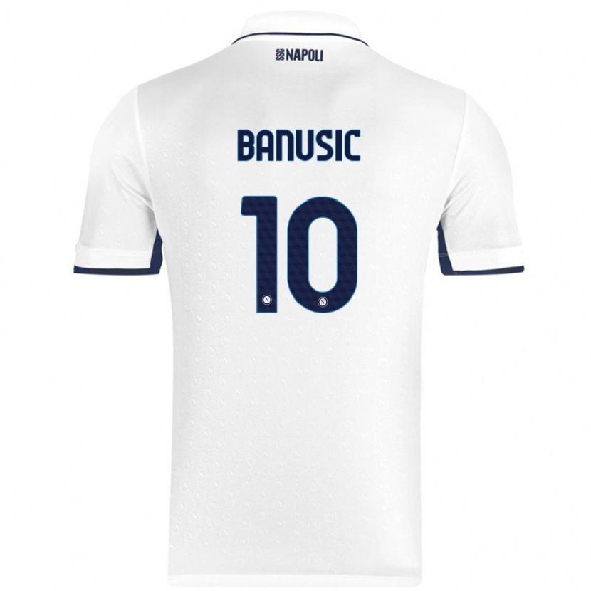 Danxen Kinder Marija Banušić #10 Weiß Königsblau Auswärtstrikot Trikot 2024/25 T-Shirt