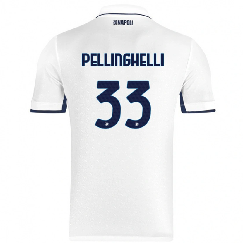 Danxen Kinder Alice Pellinghelli #33 Weiß Königsblau Auswärtstrikot Trikot 2024/25 T-Shirt