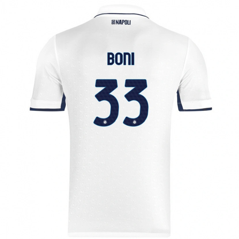 Danxen Kinder Landry Boni #33 Weiß Königsblau Auswärtstrikot Trikot 2024/25 T-Shirt