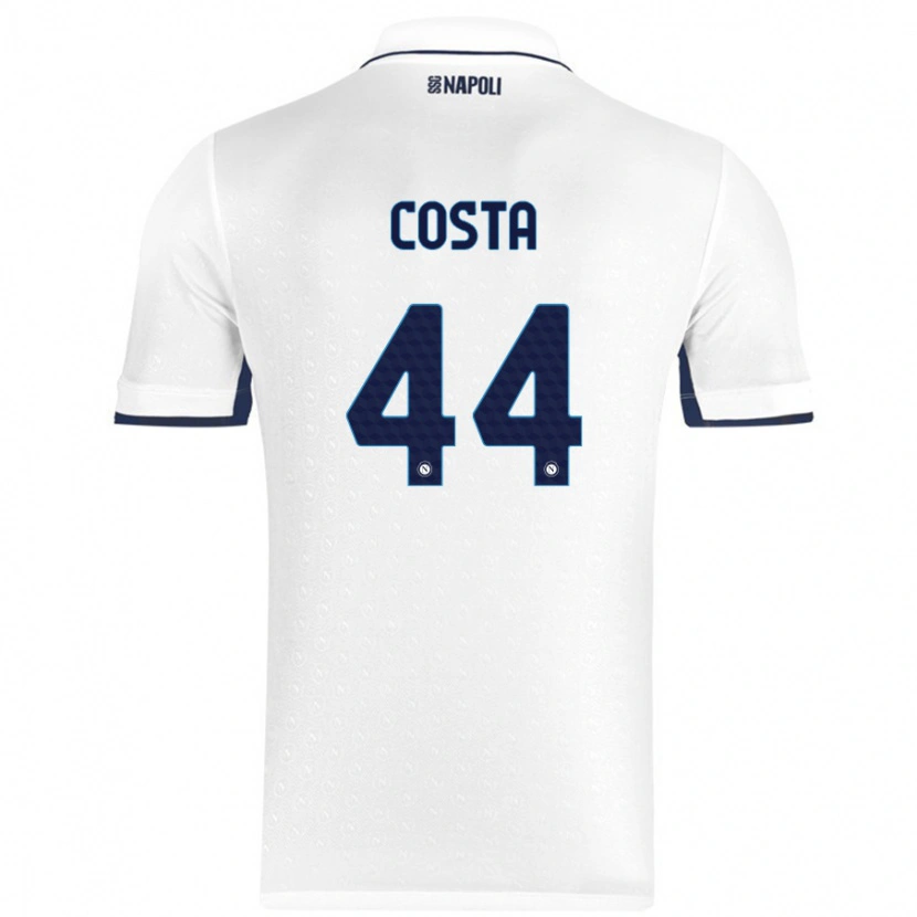 Danxen Kinder Filippo Costa #44 Weiß Königsblau Auswärtstrikot Trikot 2024/25 T-Shirt