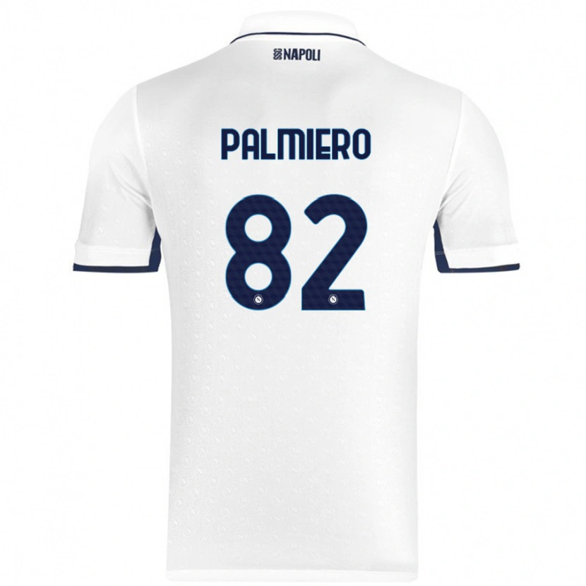 Danxen Kinder Luca Palmiero #82 Weiß Königsblau Auswärtstrikot Trikot 2024/25 T-Shirt