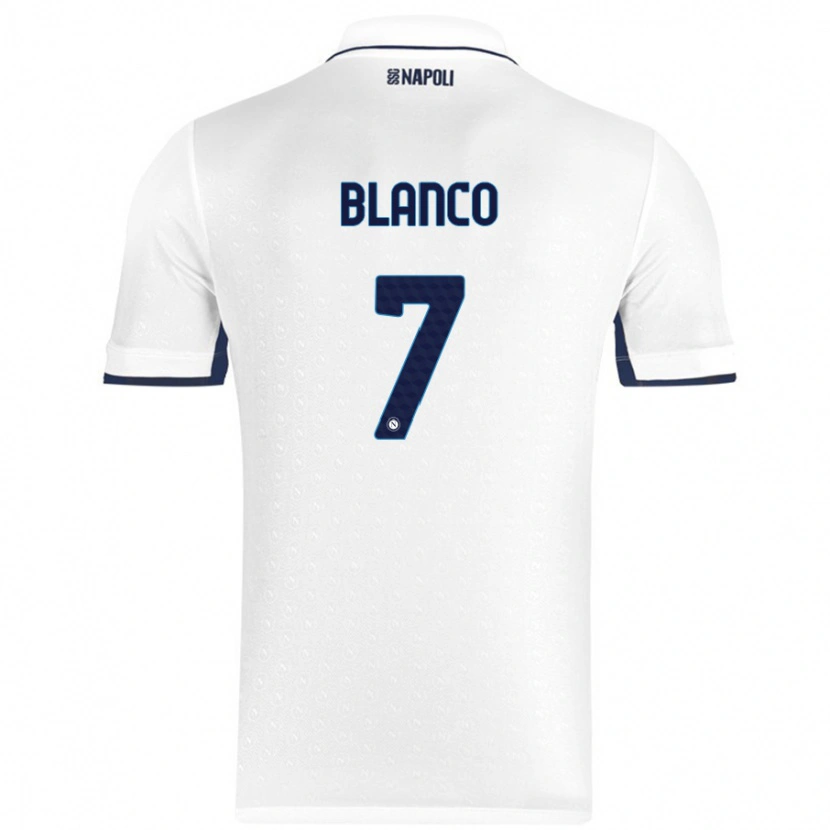 Danxen Kinder Gimena Blanco #7 Weiß Königsblau Auswärtstrikot Trikot 2024/25 T-Shirt