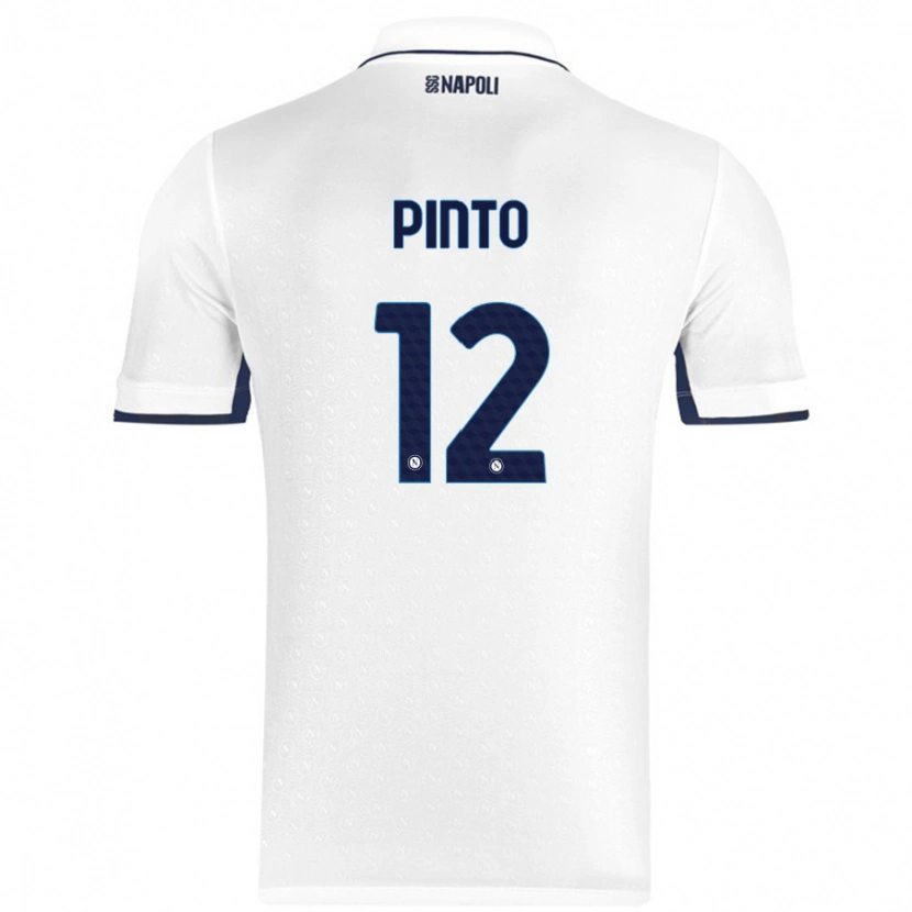 Danxen Kinder Ciro Pinto #12 Weiß Königsblau Auswärtstrikot Trikot 2024/25 T-Shirt