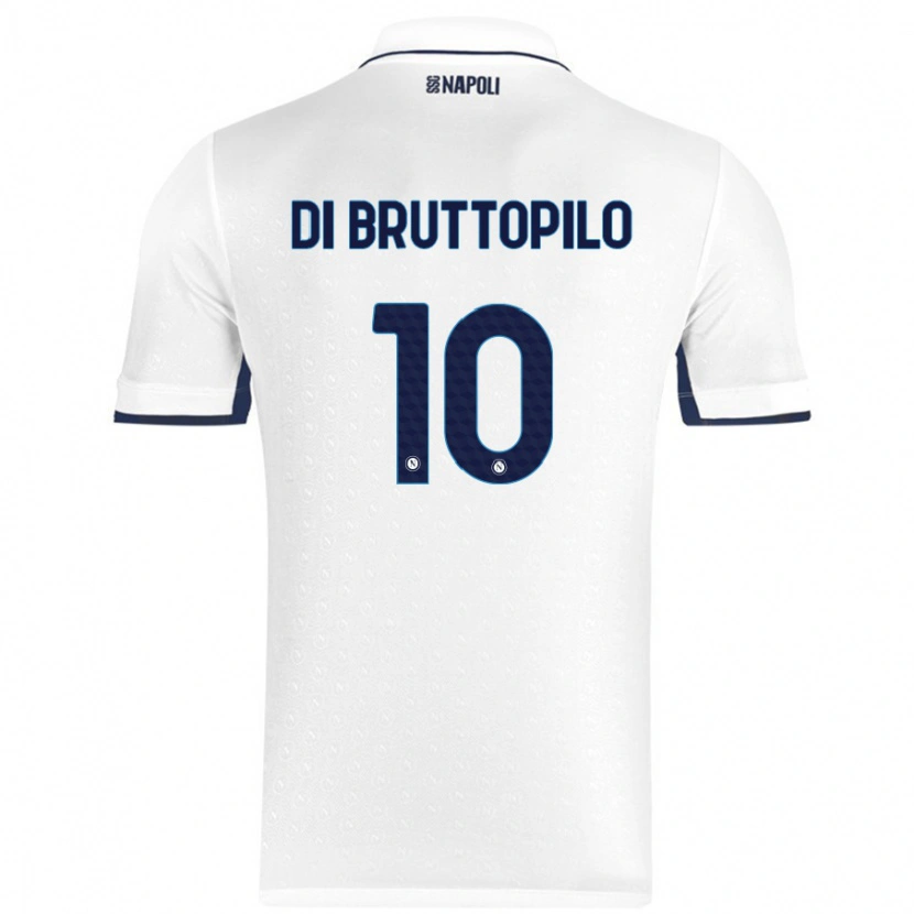 Danxen Kinder Giuseppe Ambrosino Di Bruttopilo #10 Weiß Königsblau Auswärtstrikot Trikot 2024/25 T-Shirt