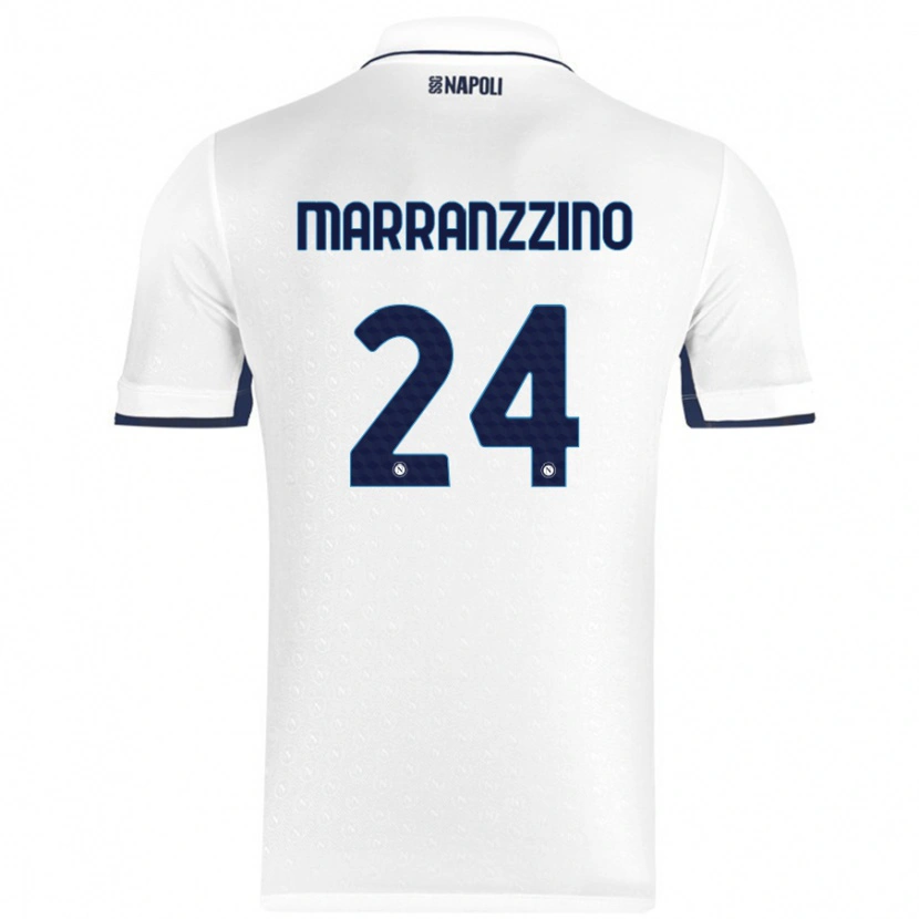 Danxen Kinder Pasquale Marranzzino #24 Weiß Königsblau Auswärtstrikot Trikot 2024/25 T-Shirt