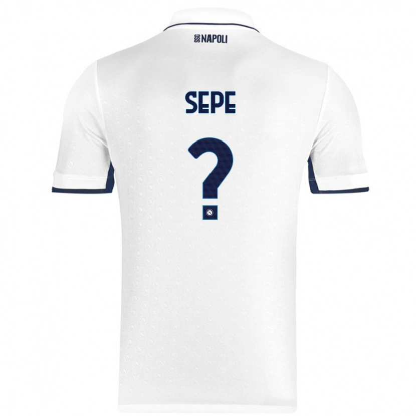 Danxen Kinder Mauro Sepe #0 Weiß Königsblau Auswärtstrikot Trikot 2024/25 T-Shirt