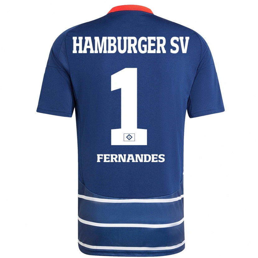 Danxen Kinder Daniel Heuer Fernandes #1 Dunkelblau Auswärtstrikot Trikot 2024/25 T-Shirt