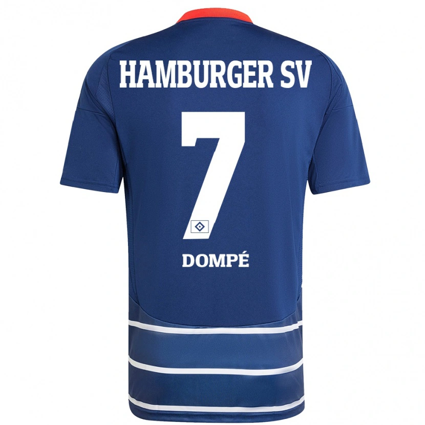 Danxen Kinder Jean-Luc Dompé #7 Dunkelblau Auswärtstrikot Trikot 2024/25 T-Shirt