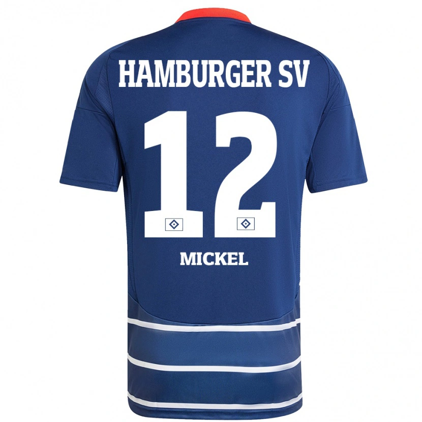 Danxen Kinder Tom Mickel #12 Dunkelblau Auswärtstrikot Trikot 2024/25 T-Shirt