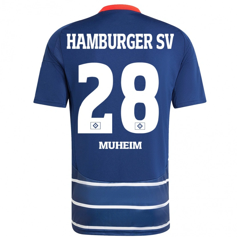 Danxen Kinder Miro Muheim #28 Dunkelblau Auswärtstrikot Trikot 2024/25 T-Shirt