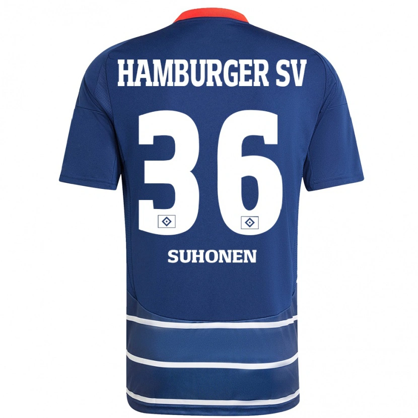 Danxen Kinder Anssi Suhonen #36 Dunkelblau Auswärtstrikot Trikot 2024/25 T-Shirt