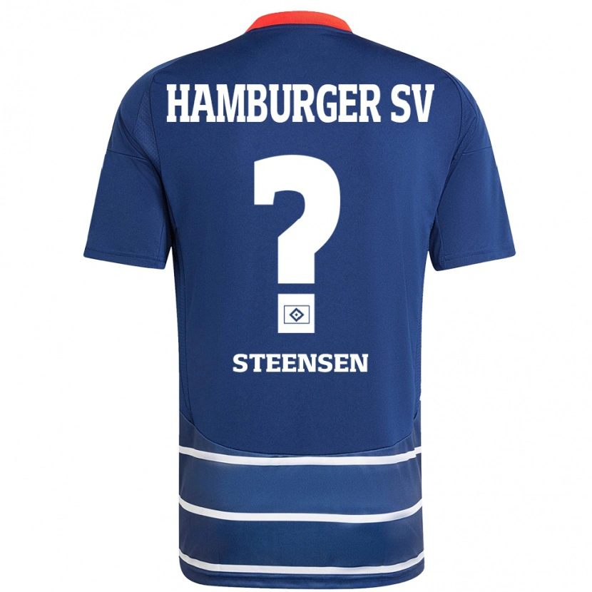 Danxen Kinder Mika Steensen #0 Dunkelblau Auswärtstrikot Trikot 2024/25 T-Shirt