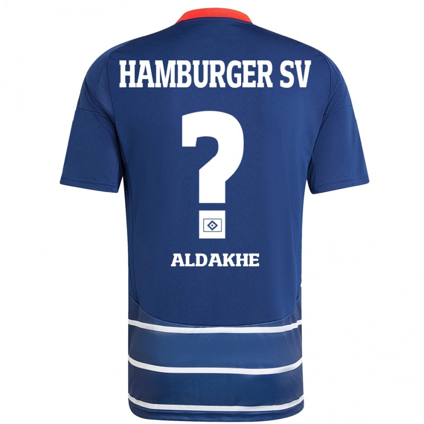 Danxen Kinder Ather Aldakhe #0 Dunkelblau Auswärtstrikot Trikot 2024/25 T-Shirt