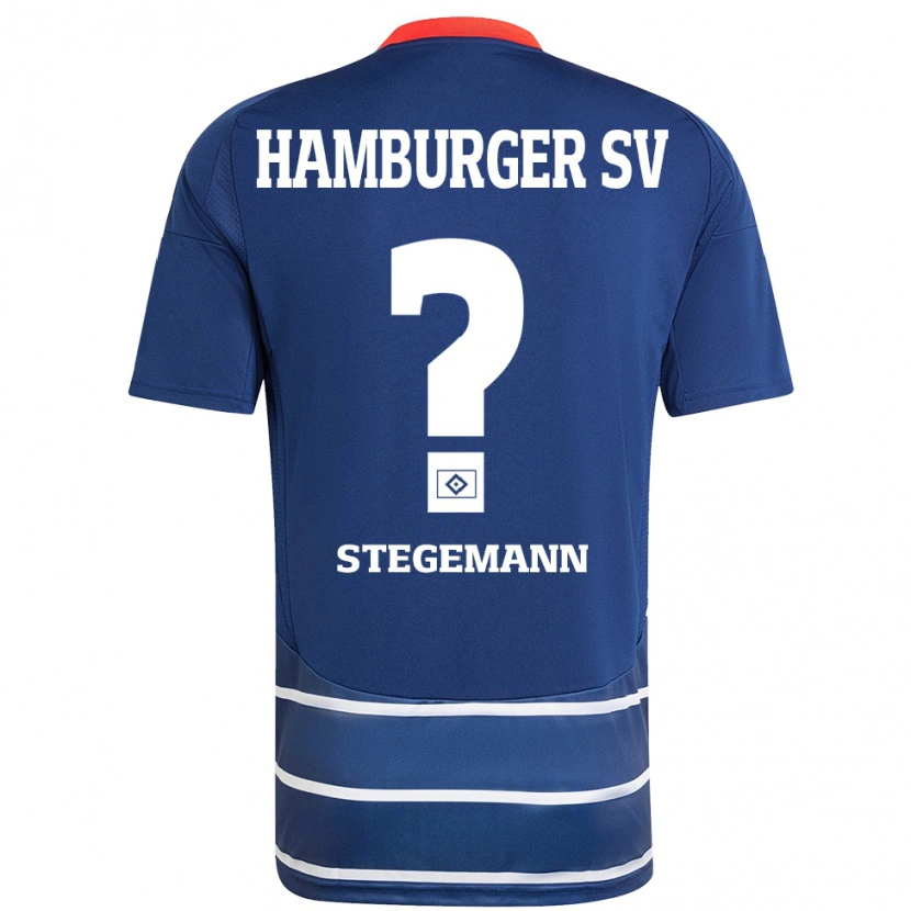 Danxen Kinder Jean-Pierre Stegemann #0 Dunkelblau Auswärtstrikot Trikot 2024/25 T-Shirt