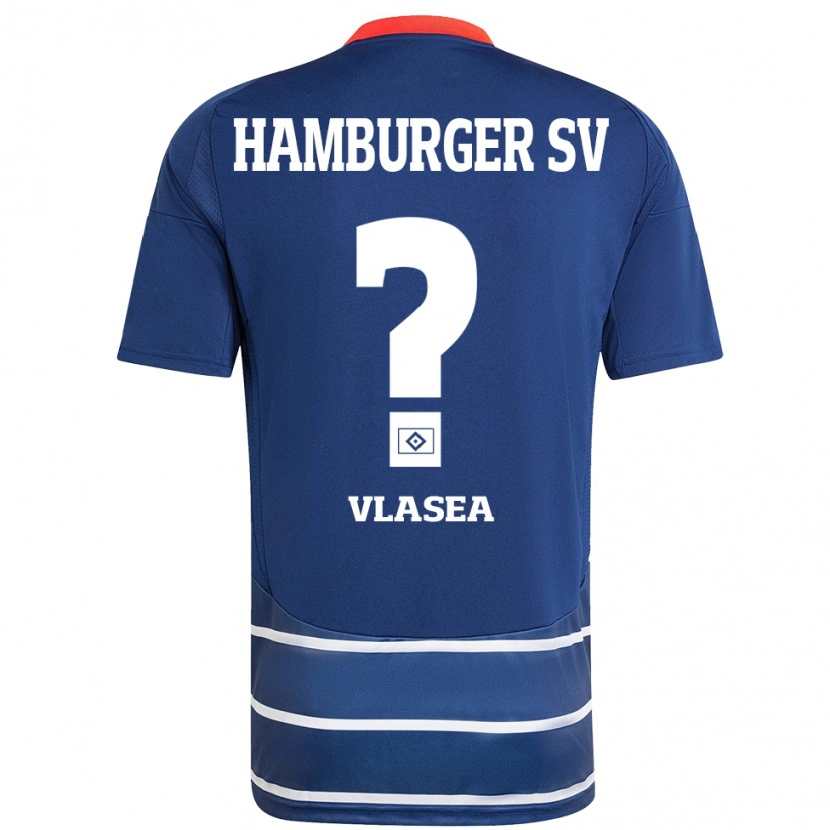 Danxen Kinder Lucian-Octavian Vlasea #0 Dunkelblau Auswärtstrikot Trikot 2024/25 T-Shirt