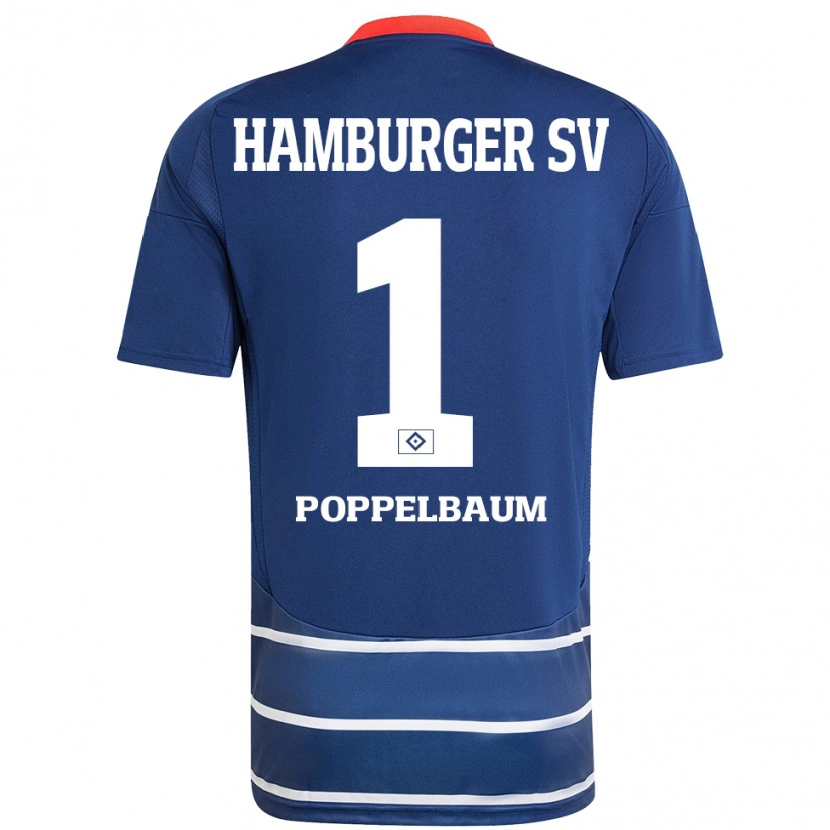 Danxen Kinder Colin Poppelbaum #1 Dunkelblau Auswärtstrikot Trikot 2024/25 T-Shirt