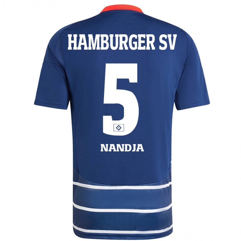 Danxen Kinder Shafiq Nandja #5 Dunkelblau Auswärtstrikot Trikot 2024/25 T-Shirt