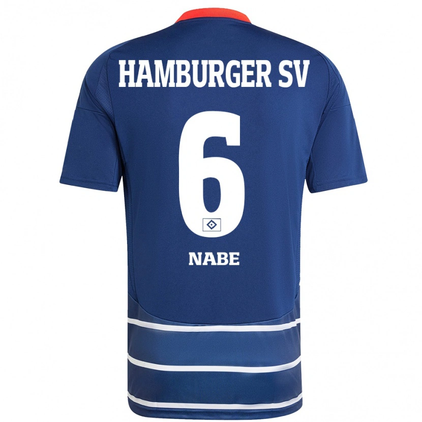 Danxen Kinder Jamal Nabe #6 Dunkelblau Auswärtstrikot Trikot 2024/25 T-Shirt