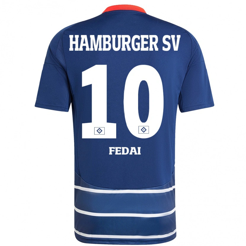 Danxen Kinder Martin Fedai #10 Dunkelblau Auswärtstrikot Trikot 2024/25 T-Shirt