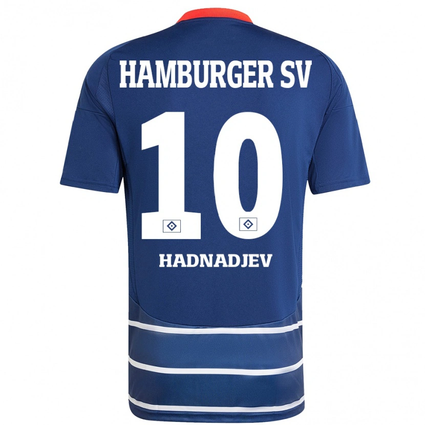 Danxen Kinder Marko Hadnadjev #10 Dunkelblau Auswärtstrikot Trikot 2024/25 T-Shirt