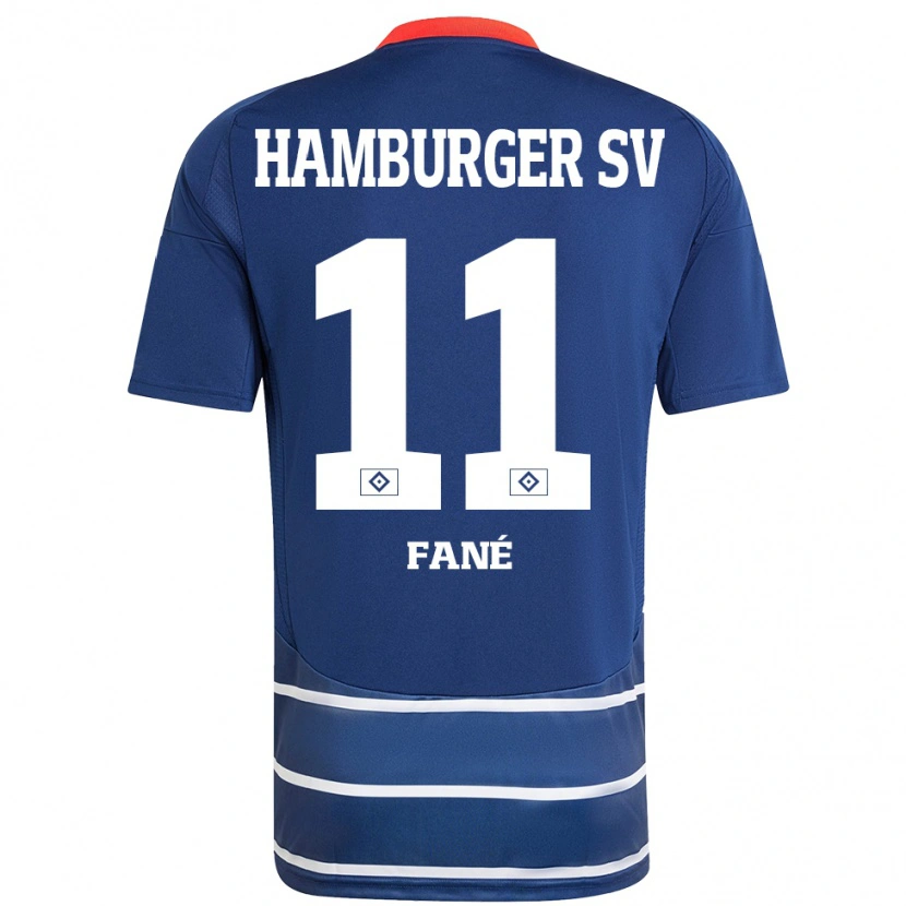 Danxen Kinder Sidi Fané #11 Dunkelblau Auswärtstrikot Trikot 2024/25 T-Shirt