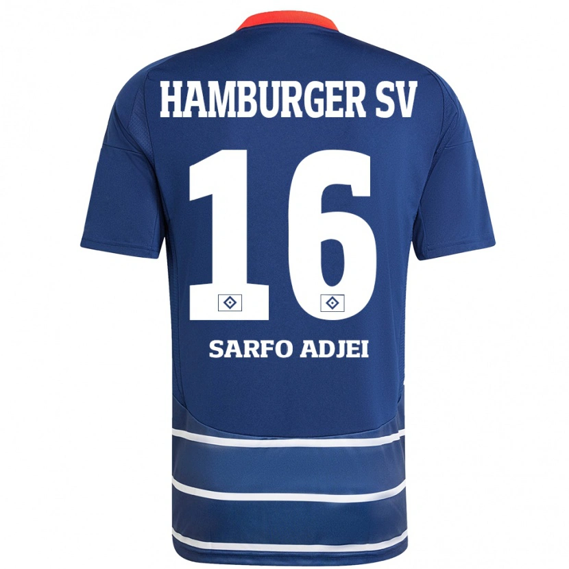 Danxen Kinder Maximilian Sarfo-Adjei #16 Dunkelblau Auswärtstrikot Trikot 2024/25 T-Shirt