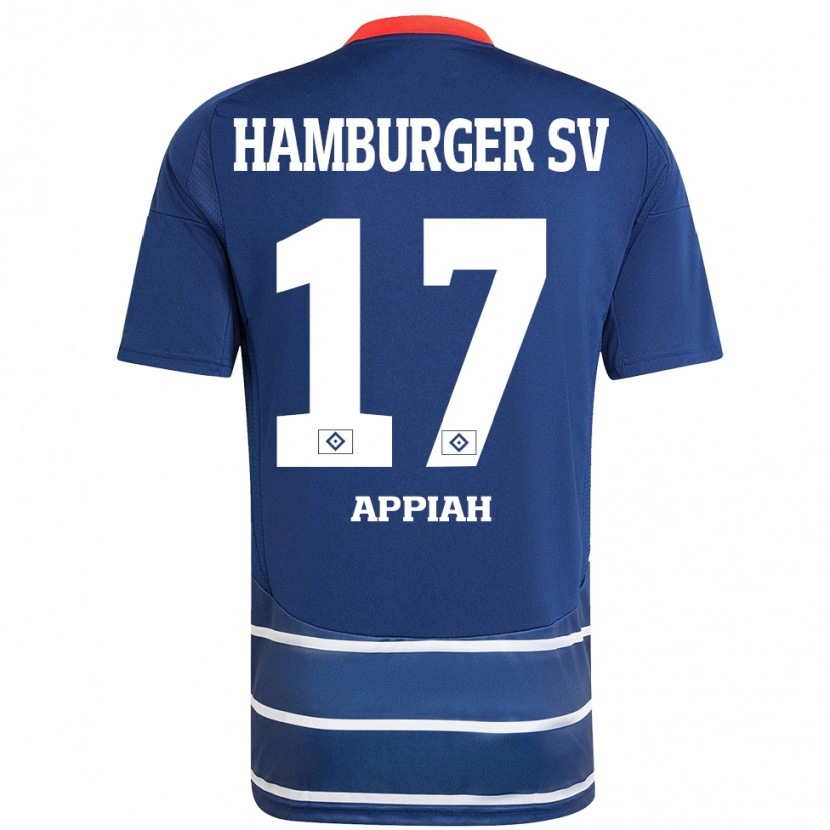 Danxen Kinder Emmanuel Appiah #17 Dunkelblau Auswärtstrikot Trikot 2024/25 T-Shirt