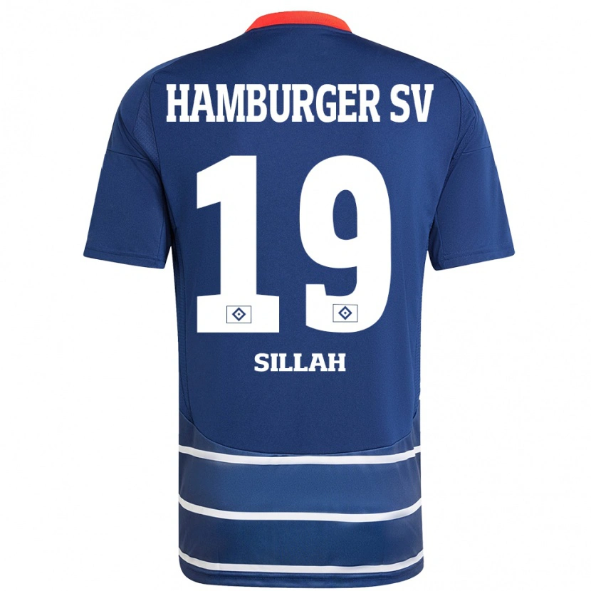 Danxen Kinder Omar Sillah #19 Dunkelblau Auswärtstrikot Trikot 2024/25 T-Shirt