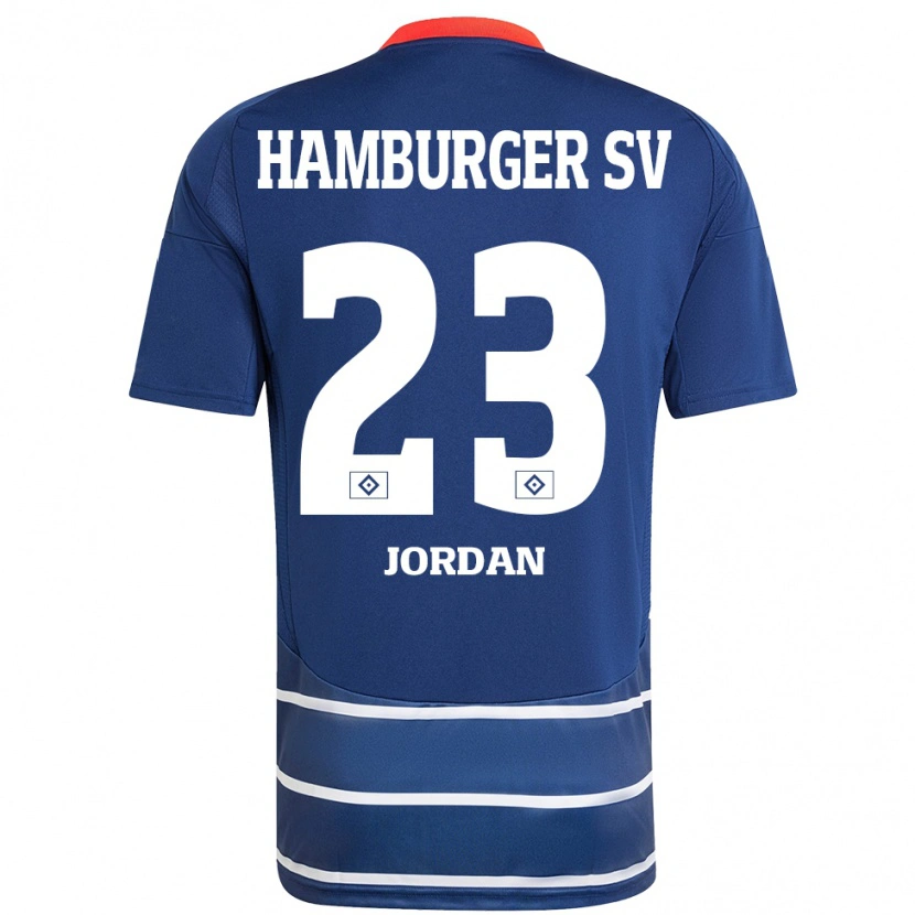 Danxen Kinder Dominik Jordan #23 Dunkelblau Auswärtstrikot Trikot 2024/25 T-Shirt