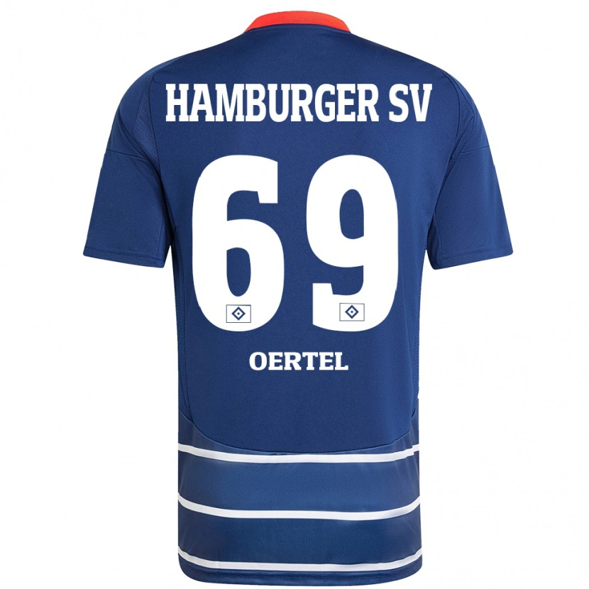 Danxen Kinder Jan Oertel #69 Dunkelblau Auswärtstrikot Trikot 2024/25 T-Shirt