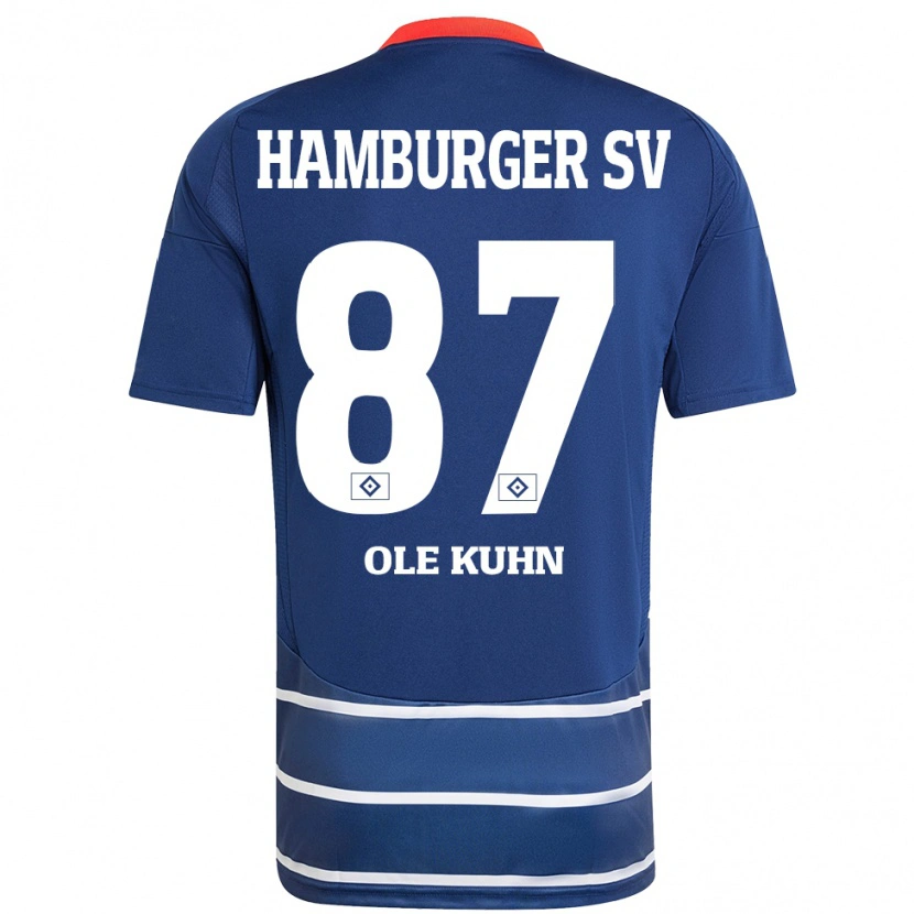 Danxen Kinder Niklas Ole Kühn #87 Dunkelblau Auswärtstrikot Trikot 2024/25 T-Shirt