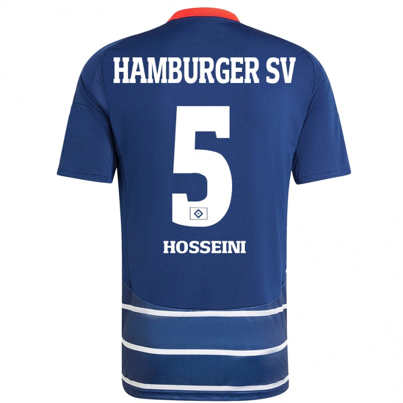 Danxen Kinder Reza Hosseini #5 Dunkelblau Auswärtstrikot Trikot 2024/25 T-Shirt