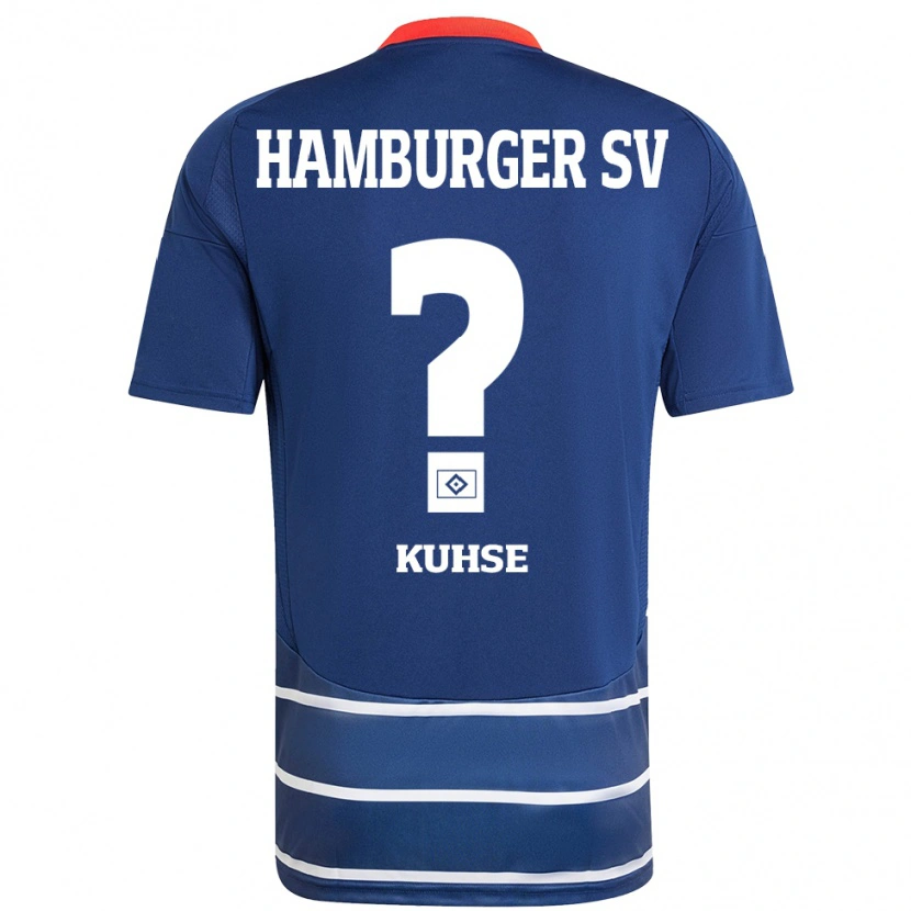 Danxen Kinder Michael Kuhse #0 Dunkelblau Auswärtstrikot Trikot 2024/25 T-Shirt