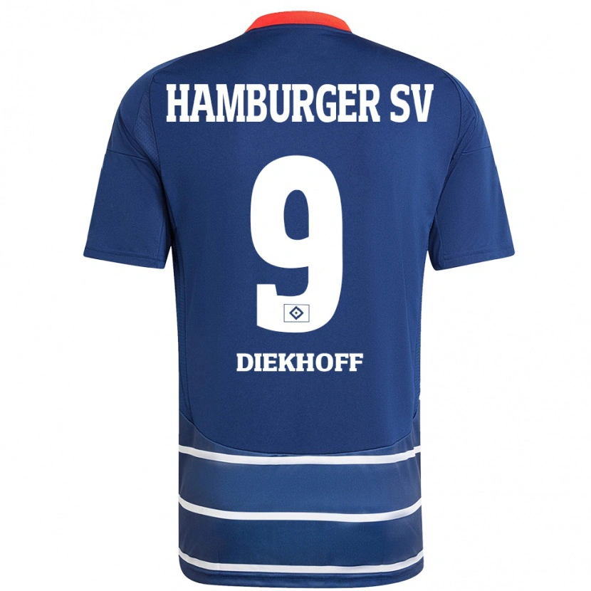 Danxen Kinder Henrike Diekhoff #9 Dunkelblau Auswärtstrikot Trikot 2024/25 T-Shirt