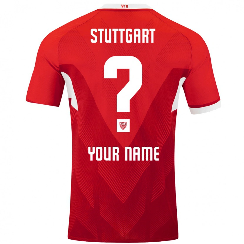 Danxen Kinder Ihren Namen #0 Rot Weiß Auswärtstrikot Trikot 2024/25 T-Shirt