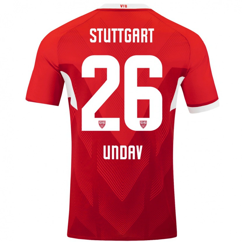 Danxen Kinder Deniz Undav #26 Rot Weiß Auswärtstrikot Trikot 2024/25 T-Shirt