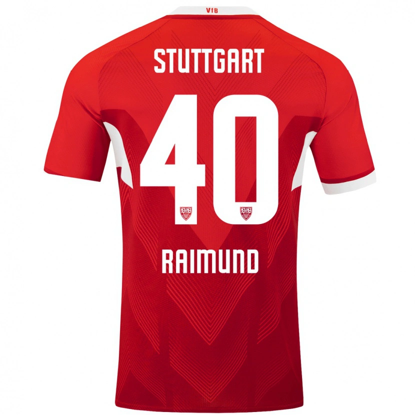 Danxen Kinder Luca Raimund #40 Rot Weiß Auswärtstrikot Trikot 2024/25 T-Shirt